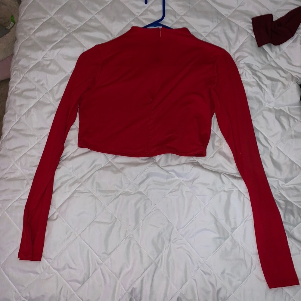 Red crop top